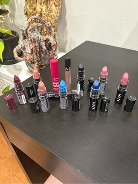 NYX Lipstick Set - Pink, Blue, Mauve, Nude, Burgundy Shades